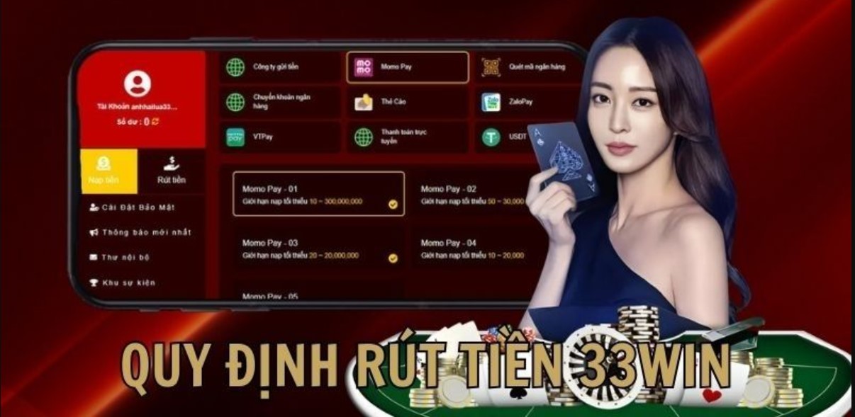 Điều kiện để thực hiện rút tiền 33WIN